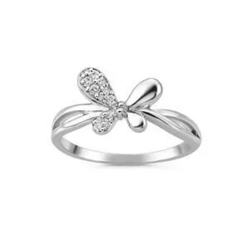 Elegant Silver Butterfly Ring with Zirconia ?? | NEW